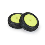 PRO829812 1/18 Wedge Front Carpet Mini-B Tires Mounted 8mm Yellow Wheels (2)