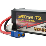 5200mAh 22.2V 6s 75C Lipo w EC5