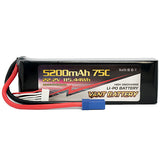 5200mAh 22.2V 6s 75C Lipo w EC5