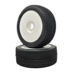 HotRace Havana Rain 1/8 Buggy Tires Premounted White (2)