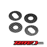 JConcepts 1/8 Carbon Fiber Body Shell Washer - 4pc