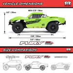 ARRMA 1/10 FURY MEGA 550 2WD Short Course Truck RTR, Green