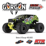 ARRMA 1/10 GORGON 4X2 MEGA 550 Brushed Monster Truck RTR with Battery & Charge