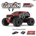 ARRMA 1/10 GORGON 4X2 MEGA 550 Brushed Monster Truck RTR with Battery & Charge