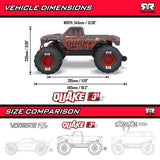 ARRMA 1/10 QUAKE 223S DSC 2WD RTR Brushless Monster Truck