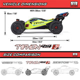 ARRMA 1/8 TYPHON 223S DSC 4X4 RTR Brushless Buggy