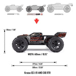 ARRMA 1/8 KRATON 6S BLX 4X4 EXtreme Bash Speed Monster Truck RTR