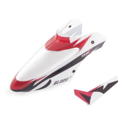 BLH3218 Complete White Canopy w/ Vertical Fin, MSRX