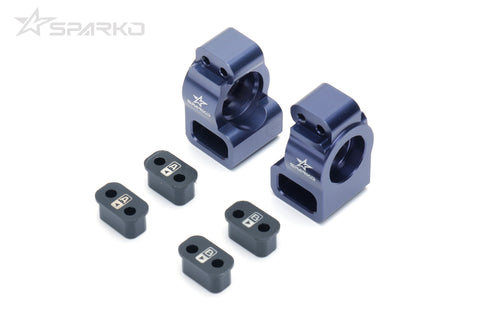 F84038OP 7075 Aluminum Rear Hub CNC POM Carrier Set (Dark Blue)