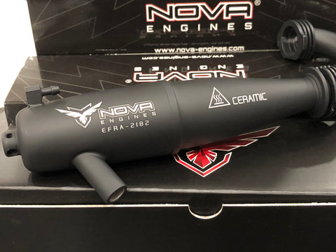 Nova Engines Ceramic Coated Exhaust Pipe & 50mm Manifold 1/8 Nitro Offroad