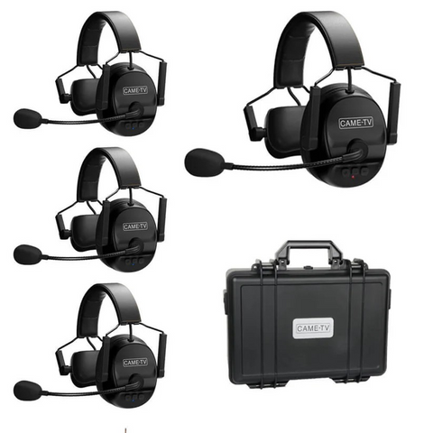 CAME-TV KUMINIK8 Duplex Digital Wireless Intercom Headset - Single Ear 4 Pack