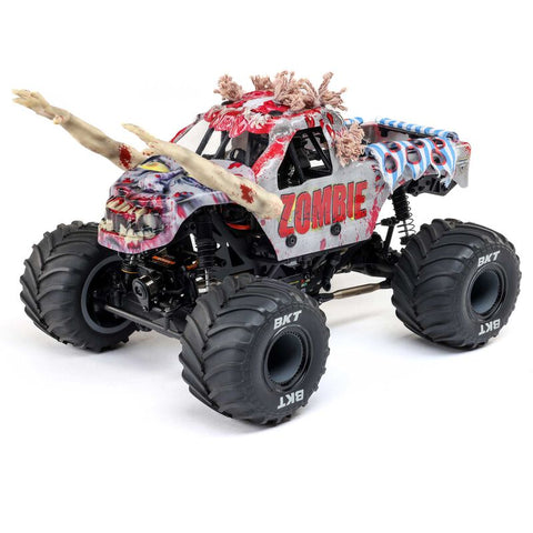 LOS01026T4 1/18 Mini LMT Zombie 2S 4X4 RTR Brushed Monster Truck (Battery & Charger Included)