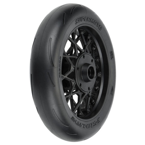 PRO1022210 1/4 Supermoto Tire Front MTD Black Wheel: PM-MX