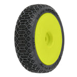 PRO1031412 Electron 2.0 F/R Tires Mounted 7mm Yellow (4) for Losi Micro-B