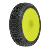 PRO1031412 Electron 2.0 F/R Tires Mounted 7mm Yellow (4) for Losi Micro-B