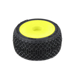 PRO1031512 Electron 2.0 F/R Tires Mounted 7mm Yellow (4) for Losi Micro-T
