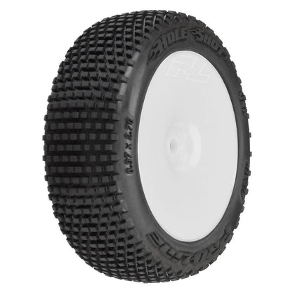 PRO1031713 1/14 Hole Shot 3.0 F/R Tire MTD 12mm White Velocity (4): Typhon GROM