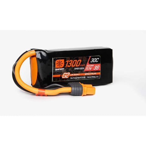 SPMX133S30 11.1V 1300mAh 3S 30C Smart G2 LiPo Battery: IC3