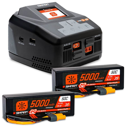 Smart Powerstage 6S Surface Bundle: 5000mAh 3S LiPo Battery, IC5 (2) / S2100 Charger