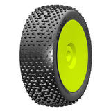 GRP Tyres 1/8 Buggy ATOMIC - Extra Soft Premounted Yellow (1 Pair)