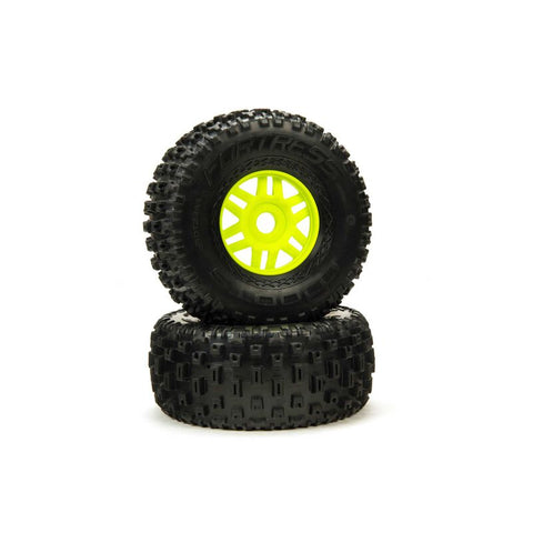 ARA550068 dBoots 'Fortress' Tyre Set Glued Green (Pair)