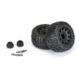 PRO1017510 1/8 Trencher LP F/R 3.8" MT Tires Mounted 17mm Blk Raid (2)
