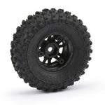 PRO1019410 1/24 Hyrax Front/Rear 1.0" Tires Mounted 7mm Black Impulse (4): SCX24