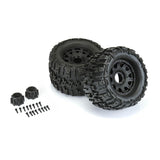 PRO118410 1/8 Trencher X F/R 3.8" MT Tires Mounted 17mm Blk Raid (2)