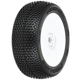 PRO9039233 1/8 Blockade S3 Front/Rear Buggy Tires Mounted 17mm White (2)