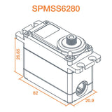 S6280 Standard Digital HV Ultra Torque High Speed Waterproof Metal Gear Surface Servo