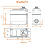 S6280 Standard Digital HV Ultra Torque High Speed Waterproof Metal Gear Surface Servo