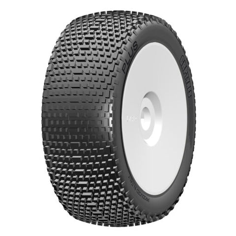 GRP Tyres 1/8 Buggy PLUS - Medium Premounted White (1 Pair)