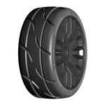 GRP Tyres 1/8 GT T03 REVO XM3 Soft Premounted FLEX Black (1 Pair)